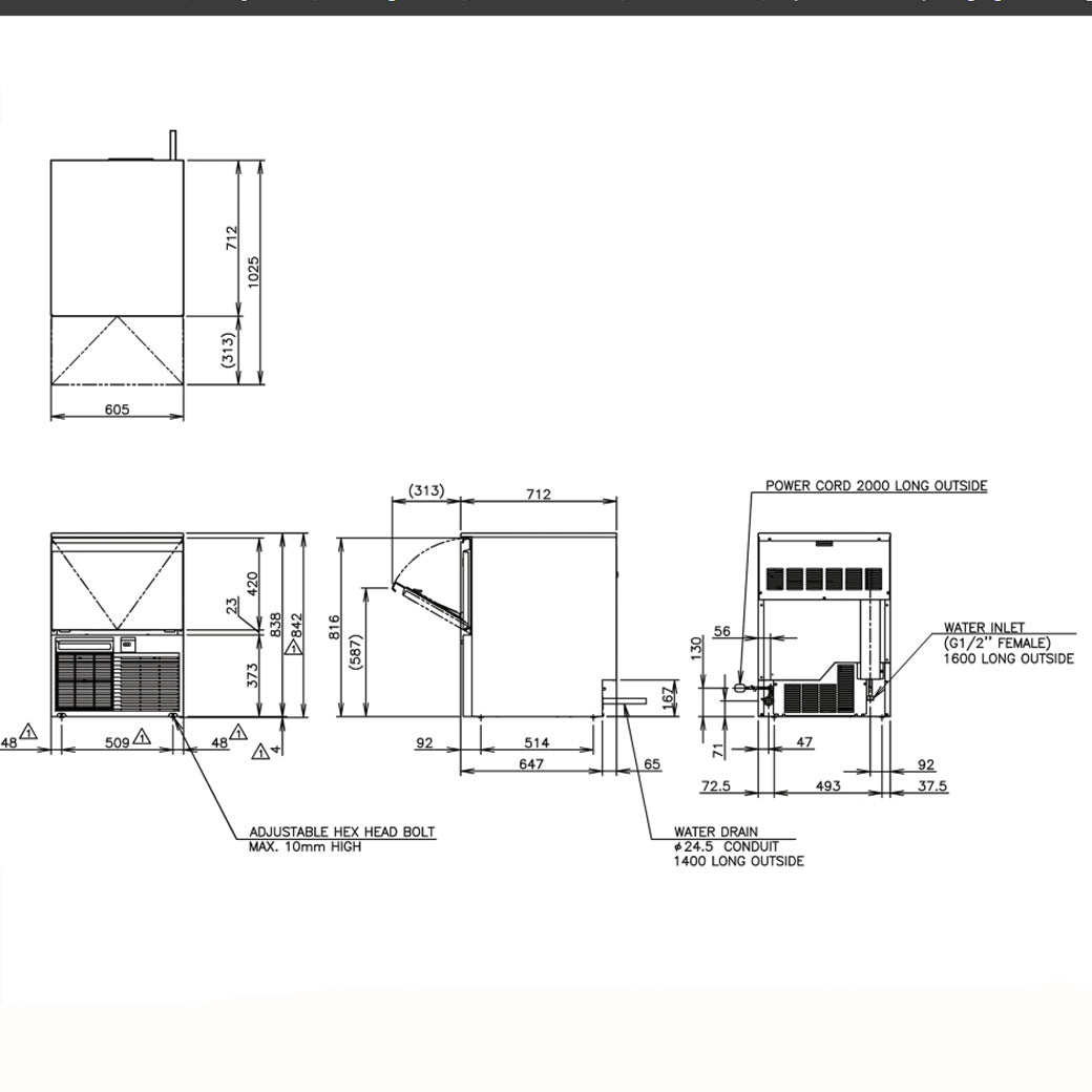 Ice Maker Hoshizaki KM-80C (Crescent Ice) – Intercof Corporation