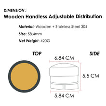 โหลดรูปภาพลงในเครื่องมือใช้ดูของ Gallery Barista Space Wooden Adjustable Distribution Tool