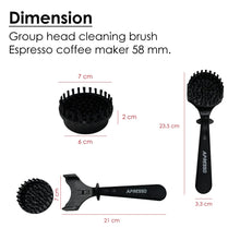 โหลดรูปภาพลงในเครื่องมือใช้ดูของ Gallery แปรงล้าง หัวชงเครื่องชงกาแฟ 58 มม.