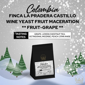 COLOMBIA - FINCA LA PRADERA CASTILLO WINE YEAST FRUIT MACERATION ** FRUITE-GRAPE **
