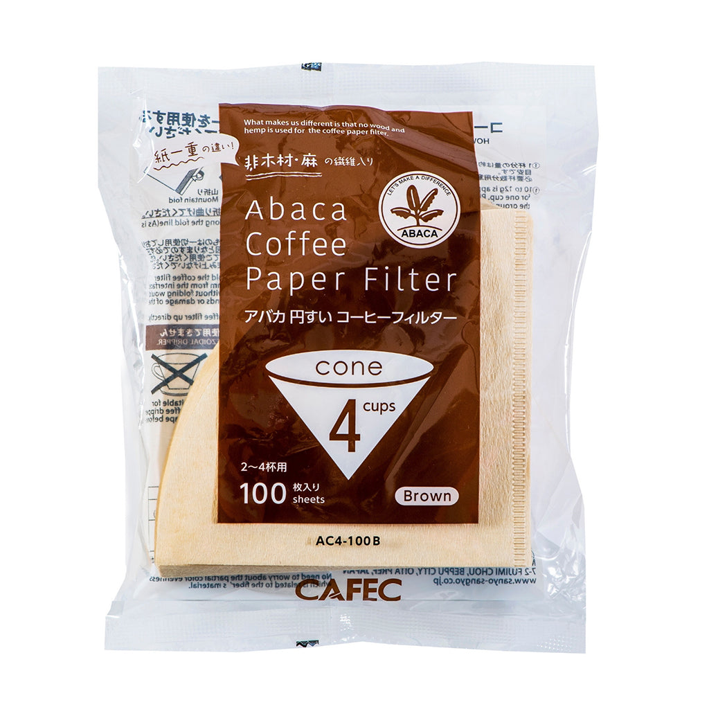 Abaca Paper Filter Cone 4 Cup (Brown)